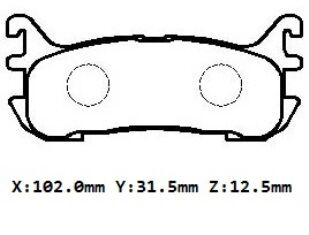 Bcyc2643Zb - Mazda 323- Famılıa- 95/97; Arka Fren Balatası (Disk)(102X31.5X12.5)(Daıwa)