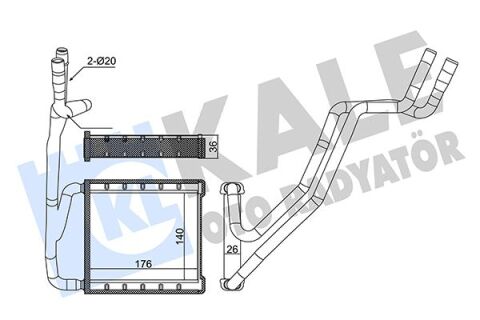 KALORIFER RADYATORU COURIER 14 -ECOSPORT 1.6TDCI 13 17 B-MAX 1.0 ECOBOOST 1.5 1.6TDCI 12 15