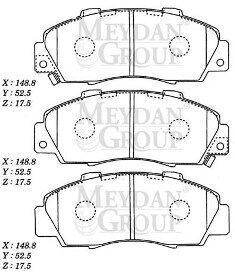 45022-Sl0-G00 - Honda Accord- 96/98; Ön Fren Balatası (Disk) (148,8X52,5X17,5) (Daıwa)
