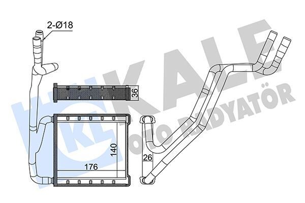Kalorifer Radyatoru Ford Fıesta Vıı 17 Heater Core
