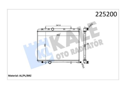 Radyatör 307 00 C4 04 1.4 16V-1.6 16V-Partner-Berlıngo 97 2.0Hdı 00 Ac /- Mekx562X378X27 Al/Pl/Brz