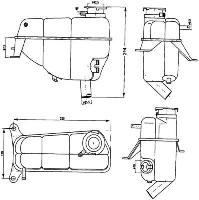Radyator Yedek Su Deposu Mercedes E-Class W124 S124 C124 A124