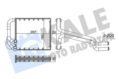KALORİFER RADYATÖRÜ HYUNDAI ELANTRA 1.6L G4FG 11-14 - ALEMİNYUM