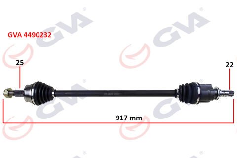 KOMPLE AKS SAĞ CORSA D 1.3 CDTI 06 DTJ 917mm