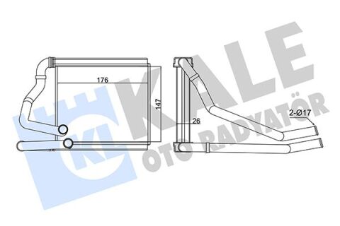 KALORİFER RADYATÖRÜ HONDA JAZZ 1.4L L13Z1 GE6 08- / CITY 1.4L L13Z1 GM1 08- - ALEMİNYUM