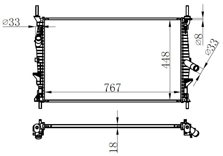 MOTOR SU RADYATORU TRANSIT TUORNEO CUSTOM V362 V363 2.2TDCI 100PS 125PS 135PS 140PS 155PS 12