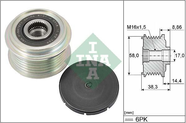 Alternatör Kasnağı Rulmanlı Hyundaı Elantra Vı-Kona-İ10 Iıı-İ20-Iı-İ30 1.6-1.0 T-Gdi-1.0 Mpi-1.2 M