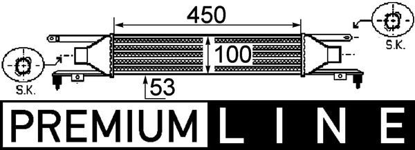 TURBO RADYATÖRÜ INTERCOOLER CORSA D 06 1.3CDTI 90PS 450x100x52