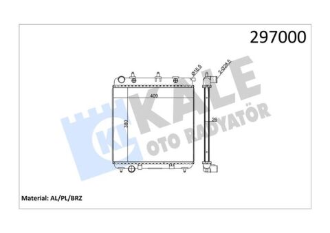 Radyatör C2-C3-207-1007 1.4-1.4 16V-1.6 16V-1.4Hdı Klimasız Mek 398X380X23