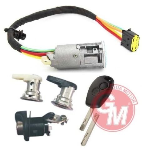 Kontak - Anahtarı 4Lü Set Dacıa Logan-Sandero R.Trafıc Iı 2012- 2010-Alarm Düğmeli Anahtar İle