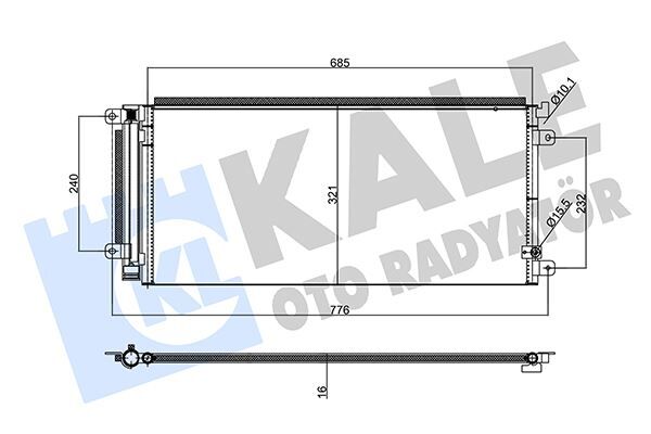 Kondenser Honda Cıvıc X 1.0 Vtec 17- 1.5 Vtec 17- 1.0 İvtec 18-