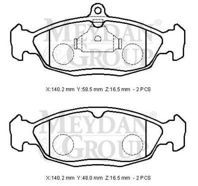 Opel Astra- F- Sd/hb- 95/98; Ön Fren Balatası (kablosuz)disk(140,2x58,5x16,5/14;0,2x48x16,5)(bramax) - 1605810