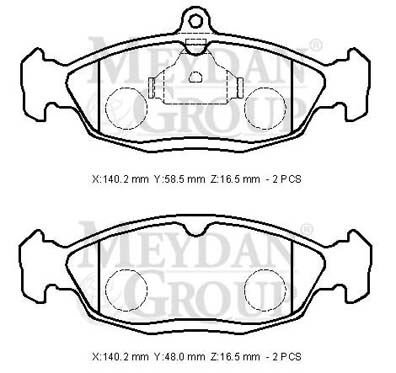 1605810 - Opel Astra- F- Sd/Hb- 95/98; Ön Fren Balatası (Kablosuz)Disk(140,2X58,5X16,5/14;0,2X48X16,5)(Bramax)
