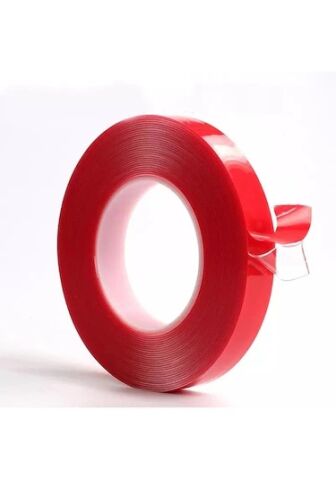 ÇİFT TARAFLI BANT 50mm x 5mt KIRMIZI ŞEFFAF