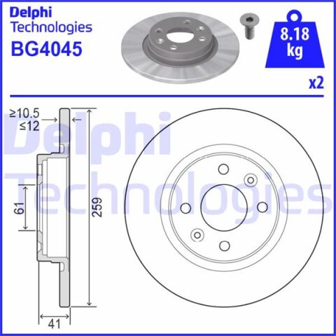 Ön Fren Diski Renault Symbol Iı 08 Symbol Iıı 13 Twıngo I 96 Dacıa Logan 06 Logan Iı Mcv 12 Sandero 08 Sandero Iı 13 259X12 4 Delik