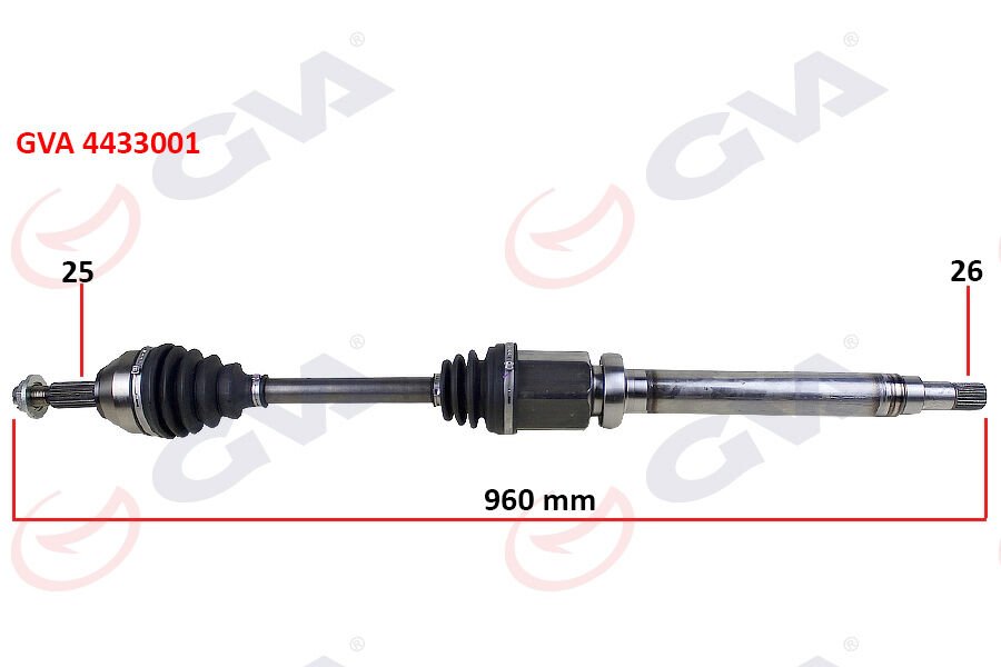 ÖN KOMPLE AKS SAĞ TRANSIT CONNECT 1.8 TDCI 02 14 75-90-110PS 960mm