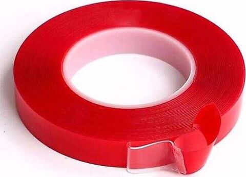 ÇİFT TARAFLI BANT 30mm x 5mt KIRMIZI ŞEFFAF