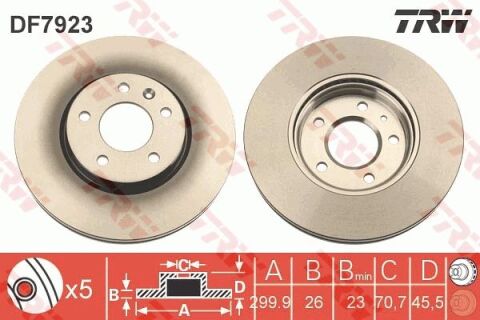 ÖN FREN AYNASI INSIGNIA B 16 INÇ 18 ASTRA J 09 ZAFIRA C 11 CRUZE 09 300x26x5DLxHAVALI 13502051