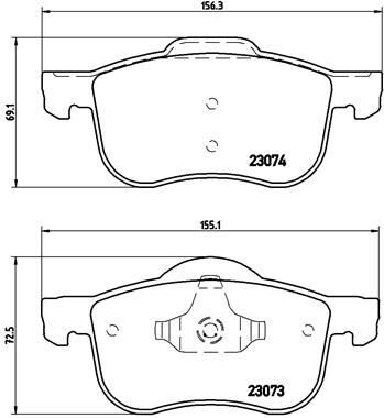 Ön Balata Volvo S60 00-10 S80 98-06 V70 97-07 Xc70 00-07 S70 97-00