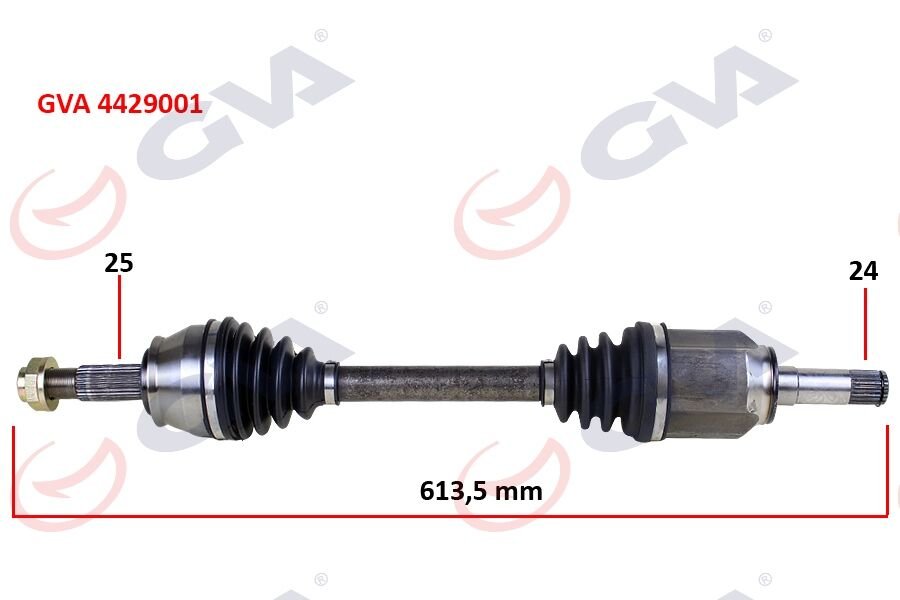 KOMPLE AKS SOL DOBLO 1.9 JTD 01 DOBLO-ALBEA 1.3 MTJ 05 613.5mm