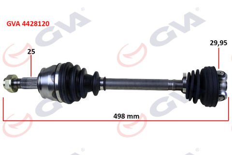 KOMPLE AKS SAĞ MİL SİZ AKS LALE SİZ GRANDE PUNTO 1.3 MJT 75HP 497mm