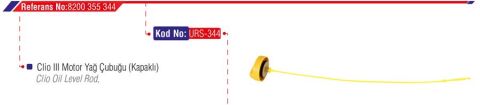 Motor Yağ Kapağı Çubuğu Clıo Iıı