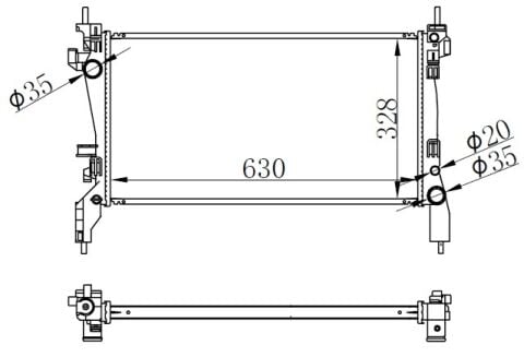 Radyatör Mekanik Fıorıno 1.3 Mtj 08 625X359X34
