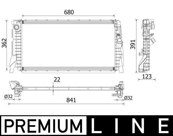Motor Su Radyatoru Premıum Lıne Bmw F40 F45 F46 F48 F39 Mını F60
