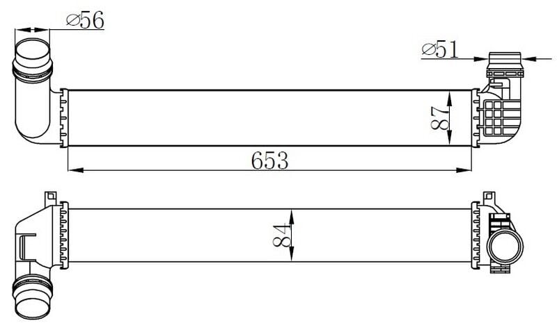 Turbo Radyatörü Intercooler Fluence 10 1.5Dcı 657X89X85 2 Sıra Alb Sistem