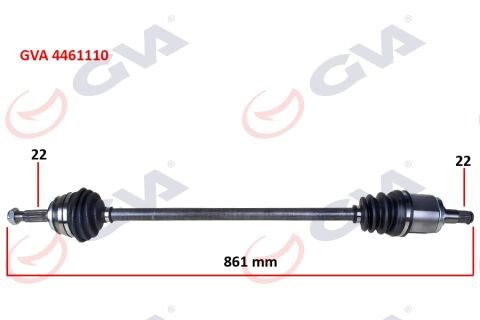 KOMPLE AKS SAĞ SKODA FAVORIT 1.3 89-94 865mm