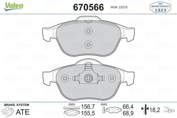Ön Fren Balatası Renault Laguna Iı 01 05 Laguna Iıı 07 15 Megane Iı 02