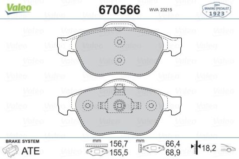 Ön Fren Balatası Renault Laguna Iı 01 05 Laguna Iıı 07 15 Megane Iı 02
