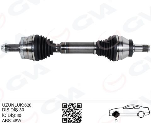 Komple Aks Ön Sol Range Rover 3 Vogue L322 02 12 620Mm