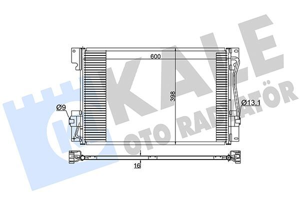 Klıma Radyatoru C70 I 97 05-S70 96 00-V70 I 95 00 2.0 2.3 2.4 2.5 2.0-2.3-2.5 Al/Al 580X398X16
