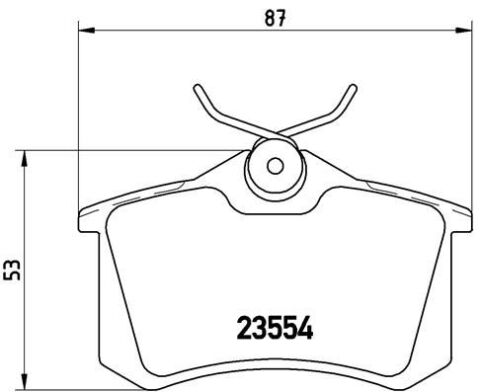 Arka Balata Fluence-Megane Iı-Iıı-P207-P308-P307-Partner-Berlıngo-C2-C3-C4-Crossland- Bora-Passat 97 Golf Iv-V-Polo 87X52.9X17