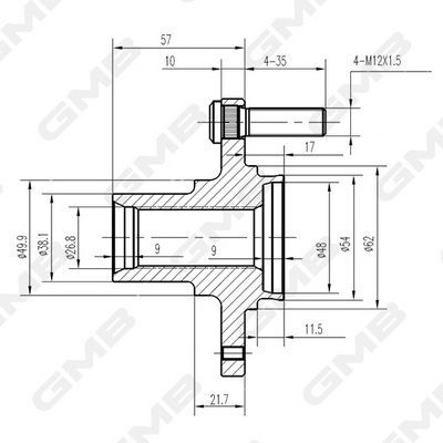 ÖN TEKER PORYASI RULMANSIZ HYUNDAI ACCENT ADMIRE MILENYUM ERA 01-10 / İ20 08- / GETZ 02-09 / KIA PI CANTO 04- ABS SİZ ARAÇLAR İÇİN