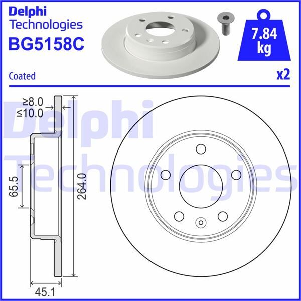 Arka Fren Aynası Zafıra B 05 15 264X10X5Dl Dolu