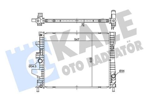 SU RADYATÖRÜ FORD FOCUS III 1.0ECOBOOST12 MT BRAZING 547x448x26 F1F18005VE