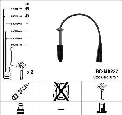 Atesleme Kablosu Setı Mercedes M111 W202 S202 C208 A208 W210 S210 W163 R170
