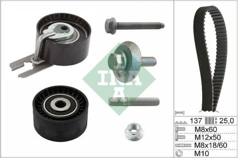 EKSANTRİK GERGİ KİTİ P206-P207-P307-P308-P407-P3008-EXPERT-PARTNER-BERLINGO-JUMPY-C2-C3-C4-C5- XSARA-FOCUS II-FIESTA V-VI VOLVO S40-C30-V50-FIAT SCUDO EURO4 1.6 HDI-TDCİ