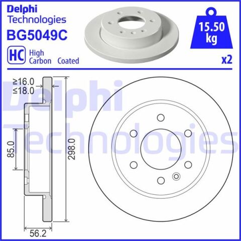 Fren Dıskı Arka Mercedes Sprınter B907 B910 18 Elektronık Park Frenı