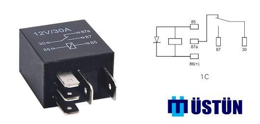 Mikro Role 12V 5P 40 Amper