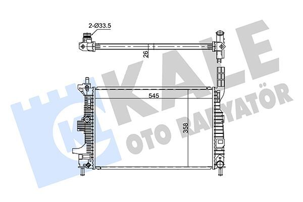 MOTOR SU RADYATORU FOCUS III 1.5TDCI 1.6TDCI 95PS 115PS 12 YENI CONNECT 14 1.5TDCI 1.6 TDCI OLCU 545 358 26