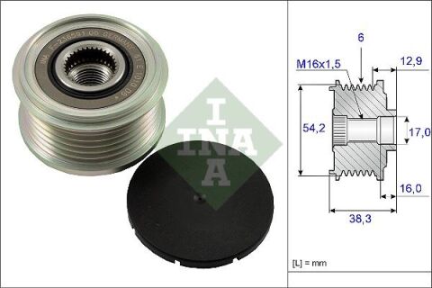 ALTERNATÖR KASNAĞI RULMANLI P206-207-307-308-406-407-PARTNER-C2-C3-C4-C5-C8-XSARA 1.4-1.6-2.0HDI