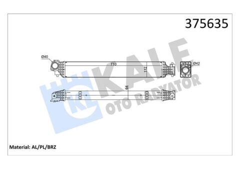 INTERCOOLER HONDA CIVIC X 1.0-1.5 VTEC 16 BRAZING 64MM TURBO RADYATÖRÜ