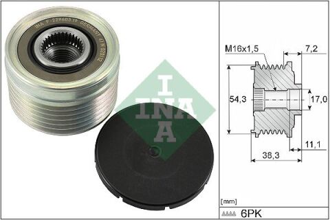 ALTERNATÖR KASNAĞI RULMANLI DUCATO-SCUDO-BOXER-EXPERT-JUMPER-JUMPY-XSARA 2.0-2.2-2.3 JTD-HDİ 6K
