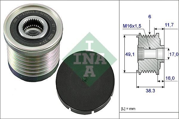Alternatör Kasnağı Renault Laguna Iı 01 Megane Iı-Iıı 02 14 Trafıc Iı 06 Master Iı 06 1.9Dcı