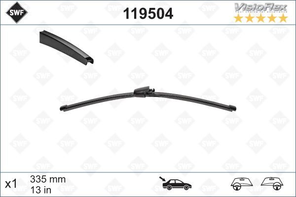Silecek Süpürgesi Arka Golf5-Golf6-Polo-Ibıza-Tıguan 335 Mm