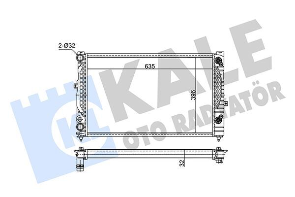 Radyatör Passat 96-00 A4 95-01 A6 00-05 Adp-Ahl-Ana-Arm Ac Klimasız Mek Otom 630X412X34