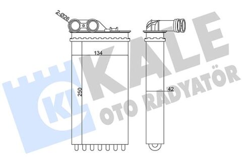 Kalorifer Radyatörü C4 04 P307 04 Ac Klimasız 247X134X42